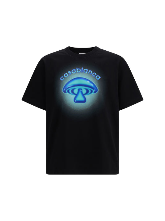CASABLANCA Airbrush Mushroom print short-sleeve T-shirt