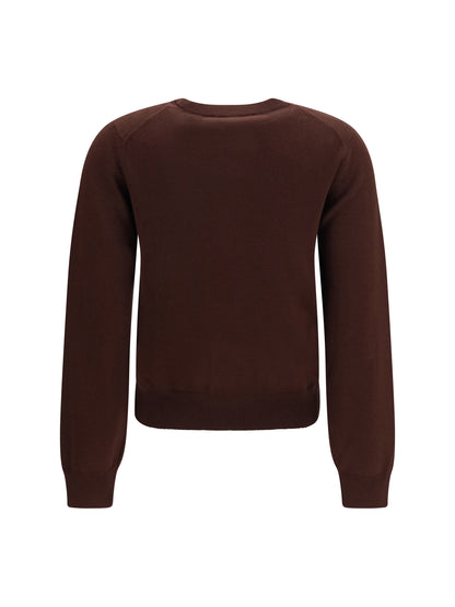 Maison Kitsuné Baby Fox Merino Jumper - Dark Wood