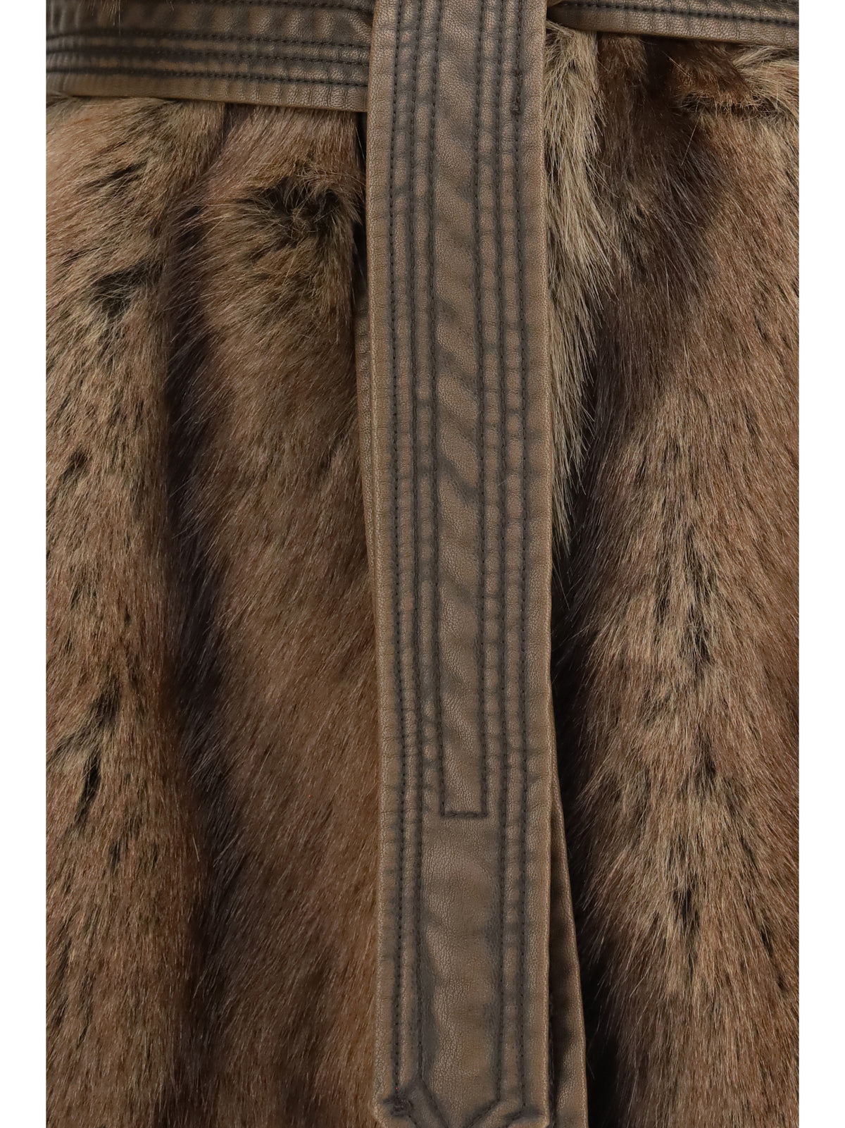 Pinko Galearis faux fur Hooded Vest - Beige-Gallinaccio