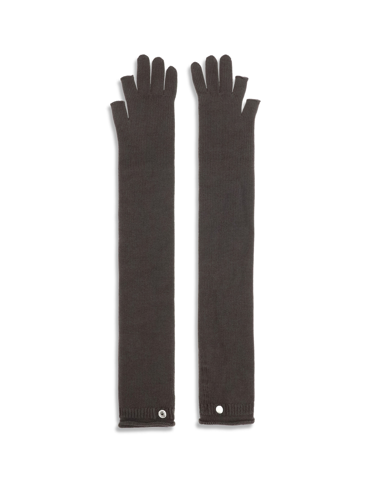 Rick Owens Long fingerless wool Gloves - Drkdust