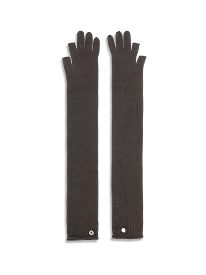 Rick Owens Long fingerless wool Gloves - Drkdust