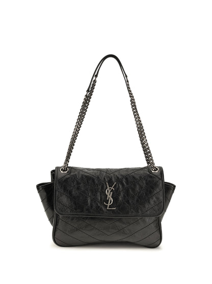 Saint Laurent Niki Tripouch Shoulder Bag - Black
