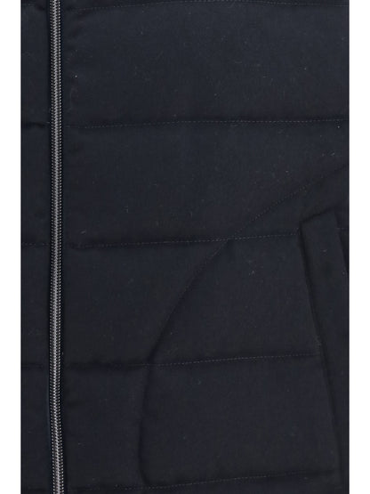 Herno Wool-blend Vest - Blue Navy