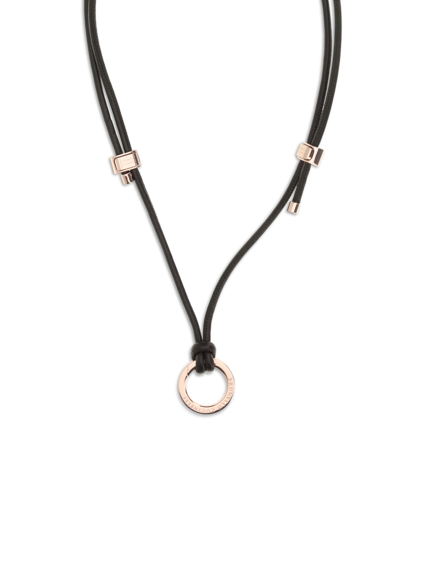BRUNELLO CUCINELLI Leather eyeglass Cord with charm