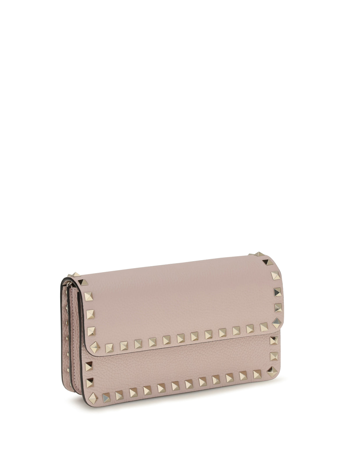 Valentino Garavani Rockstud Chain Wallet - Rose Quartz