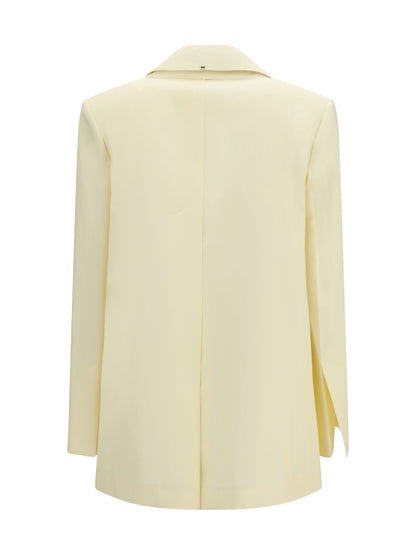 Max Mara Sportmax Double-collar Blazer in viscose blend - Yellow Light