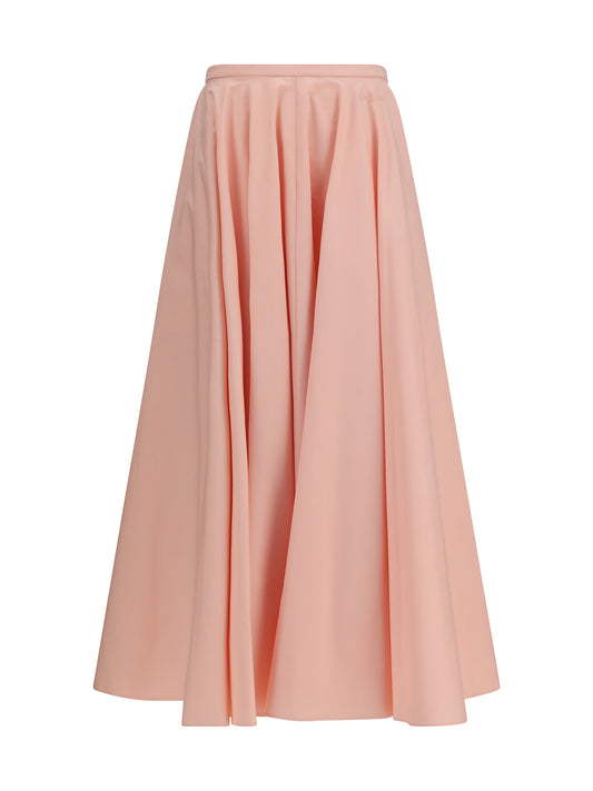 GIVENCHY Long circular Skirt in cotton poplin