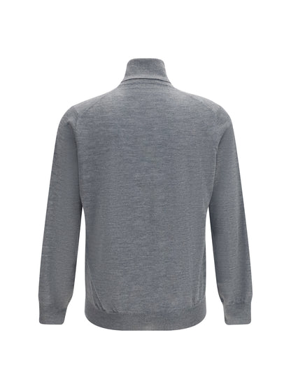 Brunello Cucinelli Wool turtleneck Sweater - Piombo+Grigio Light