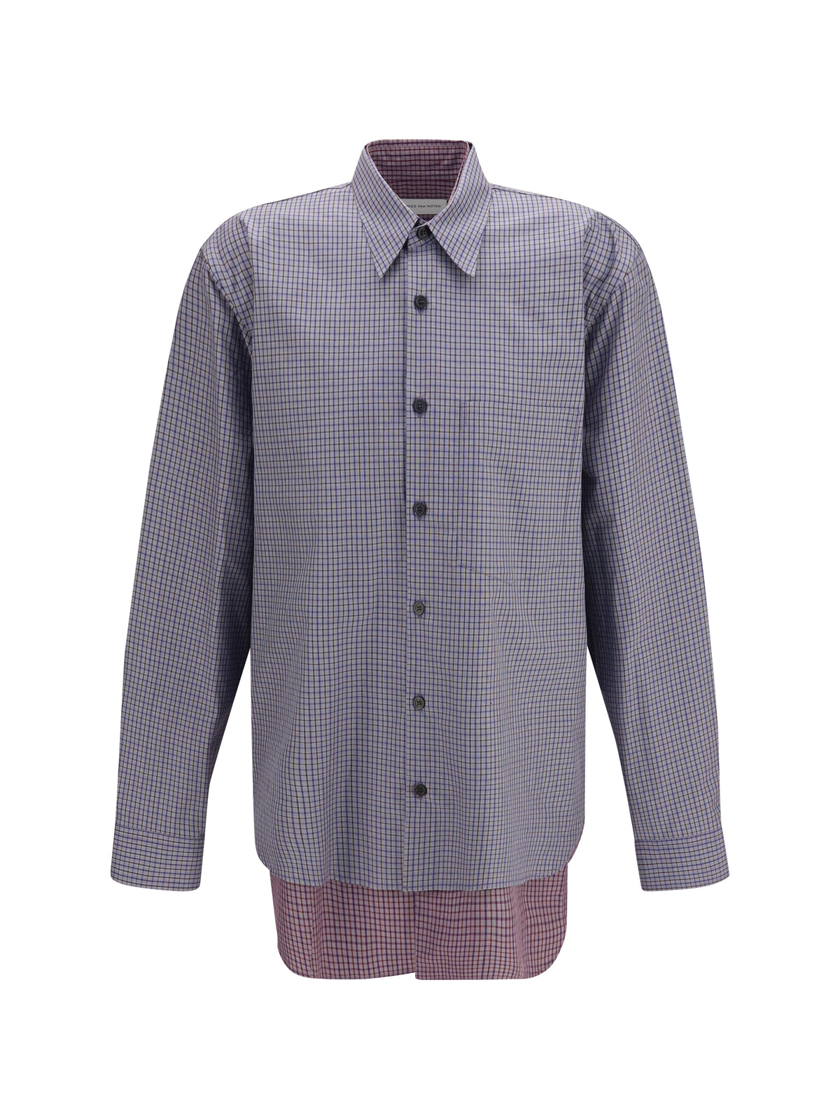 Dries Van Noten Camber double-layer Shirt - Navy