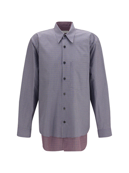 Dries Van Noten Camber double-layer Shirt - Navy