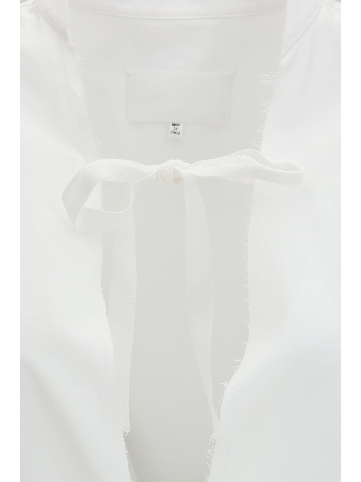 Maison Margiela Raw-edge cotton mini Dress - White