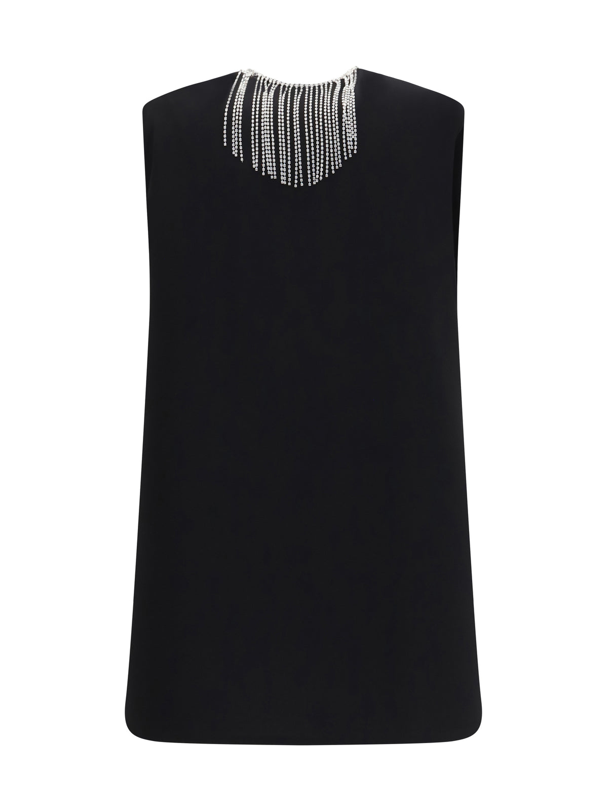 Max Mara Sportmax Faglia V-neck Top with crystals - Black