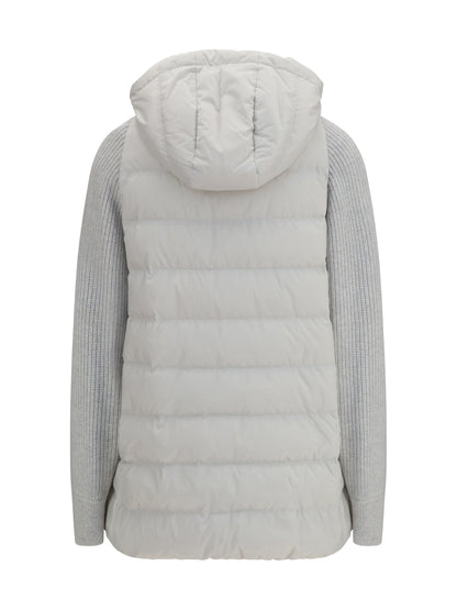 BRUNELLO CUCINELLI Long monili chain Puffer Jacket