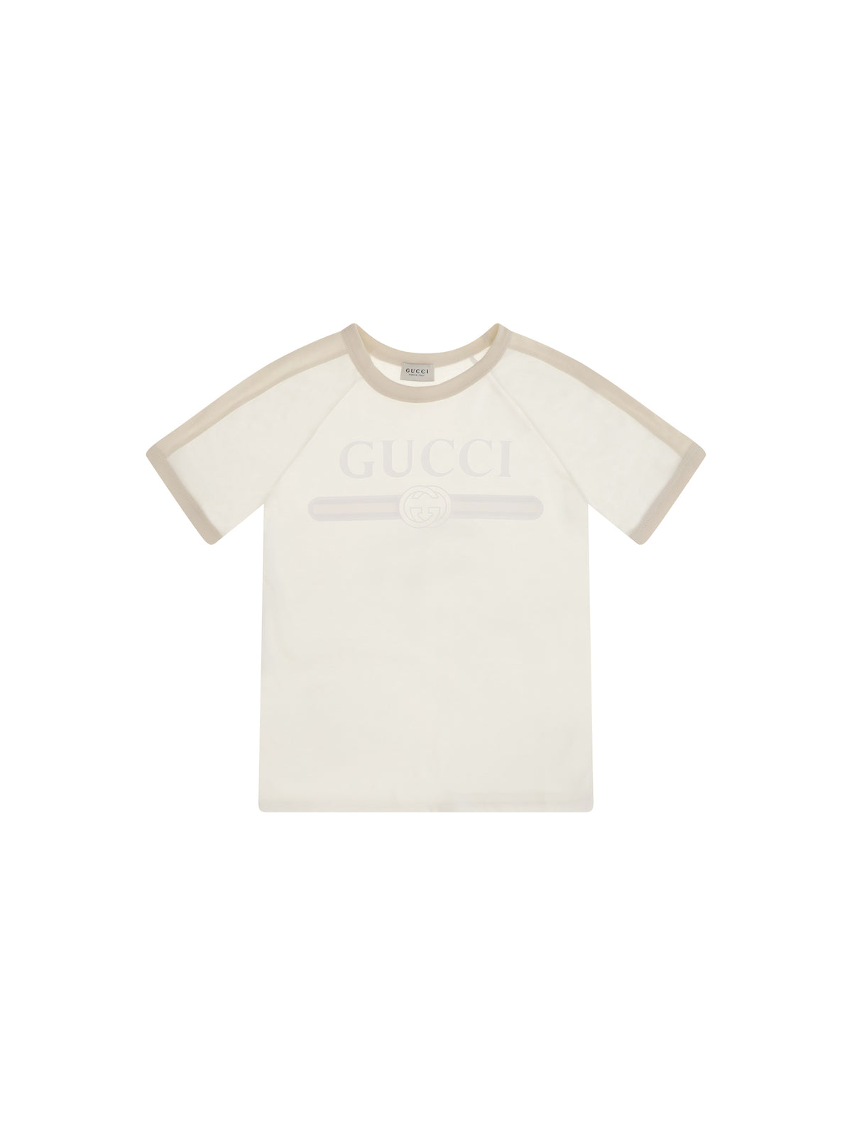 Gucci Logo T-shirt for Boy - Dusty White/Mc