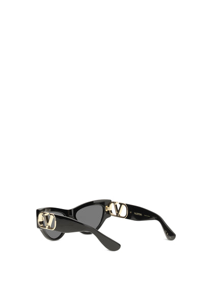 Valentino Garavani VG0053S Cat-Eye Sunglasses - Black-Black-Grey