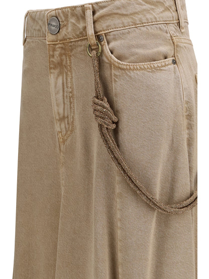 PINKO Hurghada midi denim Skirt
