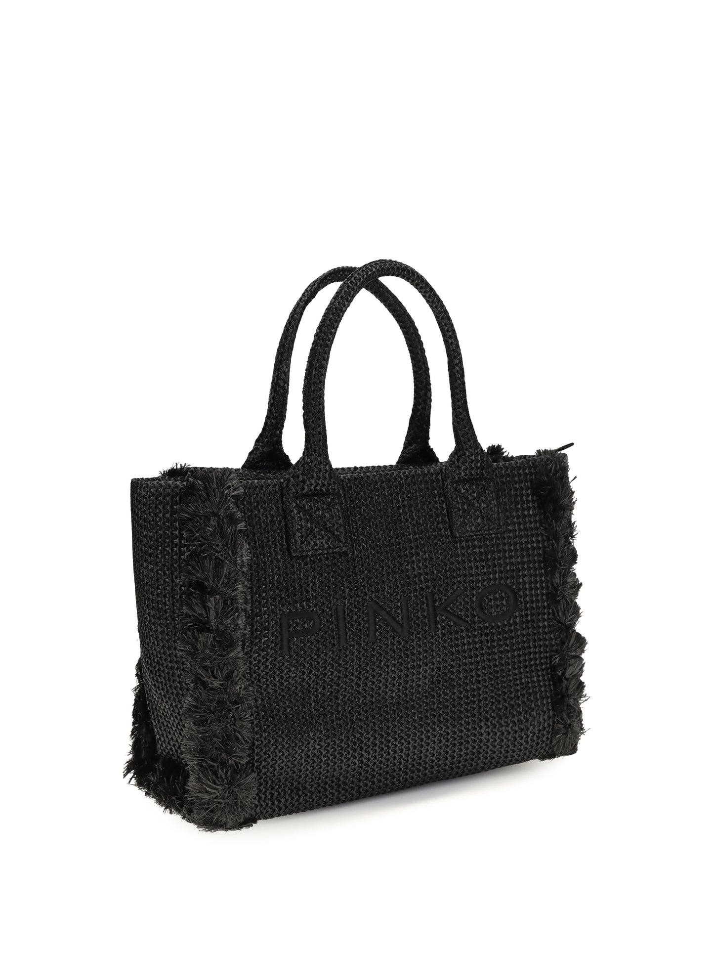 PINKO Medium Beach Rafia Tote Bag