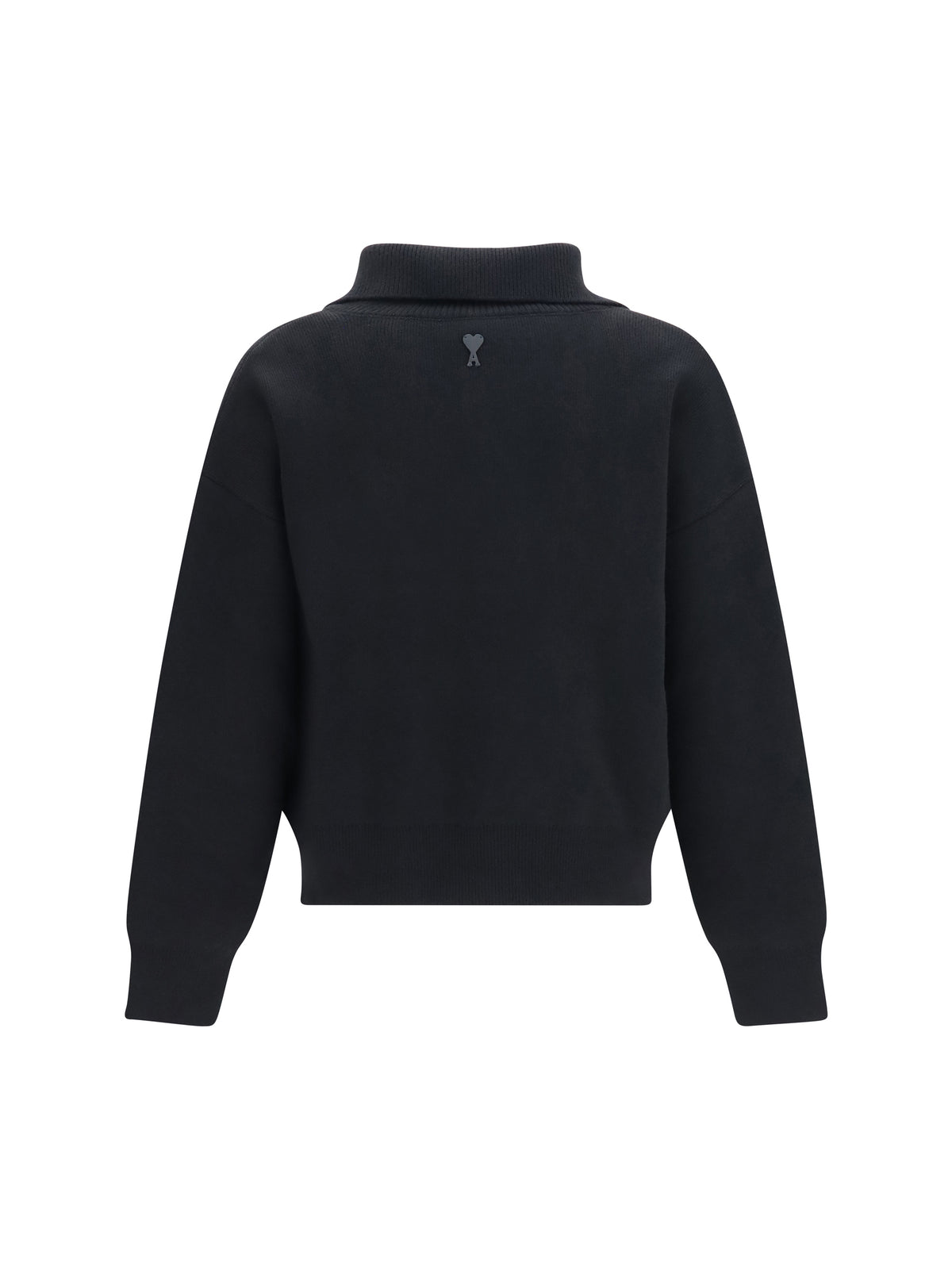 Ami Paris High-neck buttoned Sweater - Noir
