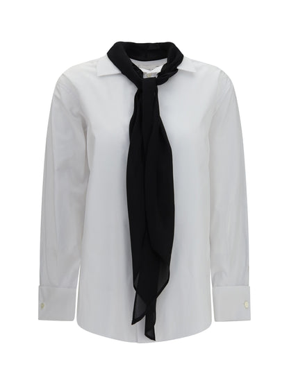 Sacai Cotton poplin Scarf Shirt - Off White