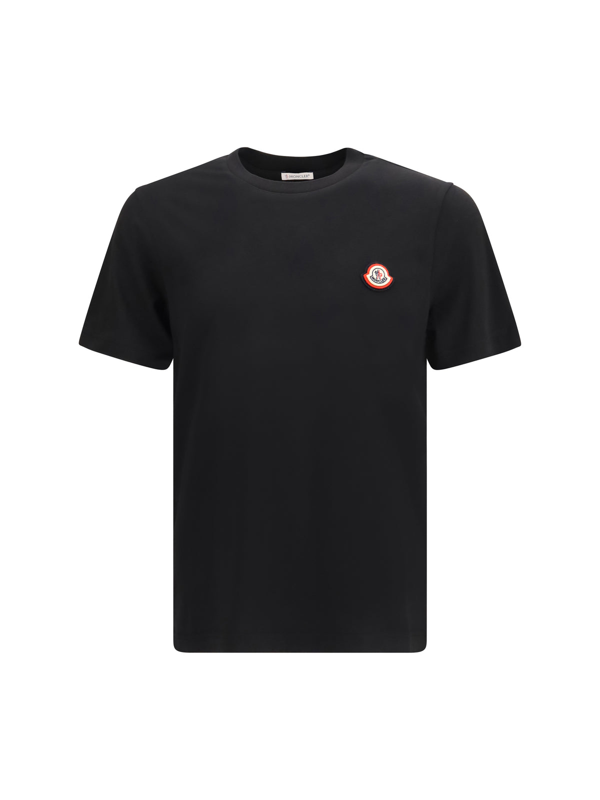 Moncler Cotton jersey T-shirt with logo - Black