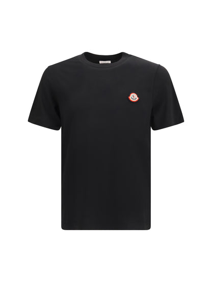 Moncler Cotton jersey T-shirt with logo - Black