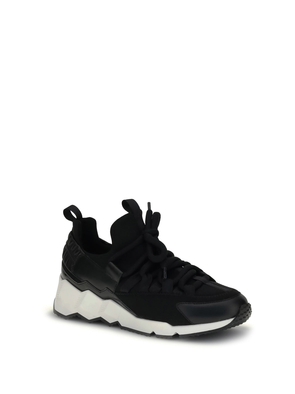 Pierre Hardy Trek Cosmetic Sneakers - Patent Kid Neoprene Calf Black