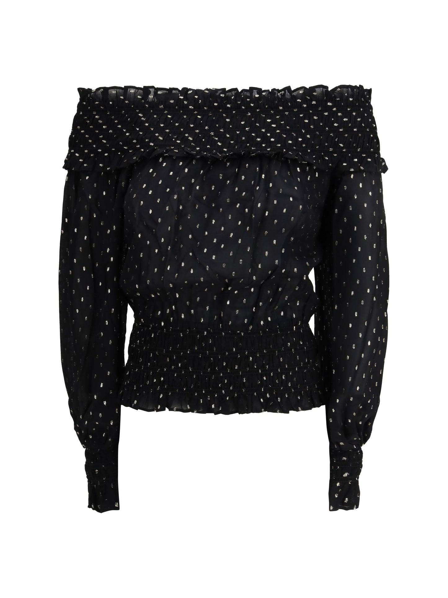 SELF-PORTRAIT Off-the-shoulder chiffon Top