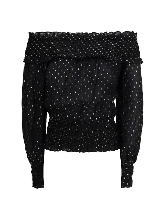 SELF-PORTRAIT Off-the-shoulder chiffon Top