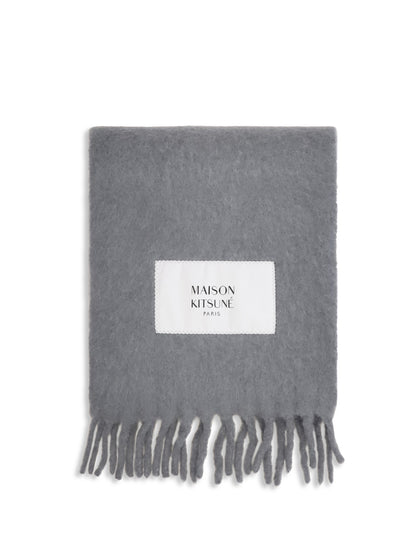 Maison Kitsuné Gradient-efect alpaca Scarf - Cloud Grey/Asphalte