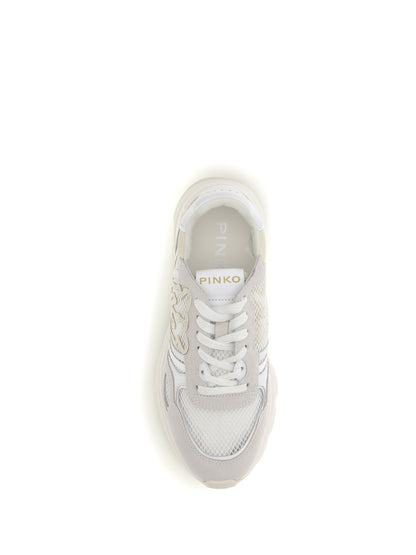 PINKO Leather Zoe Sneakers with mesh inserts