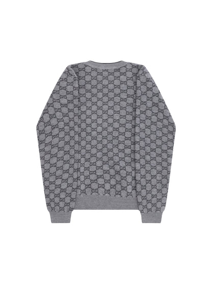 Gucci Wool Sweater for Girl - Medium Grey/Dk Grey
