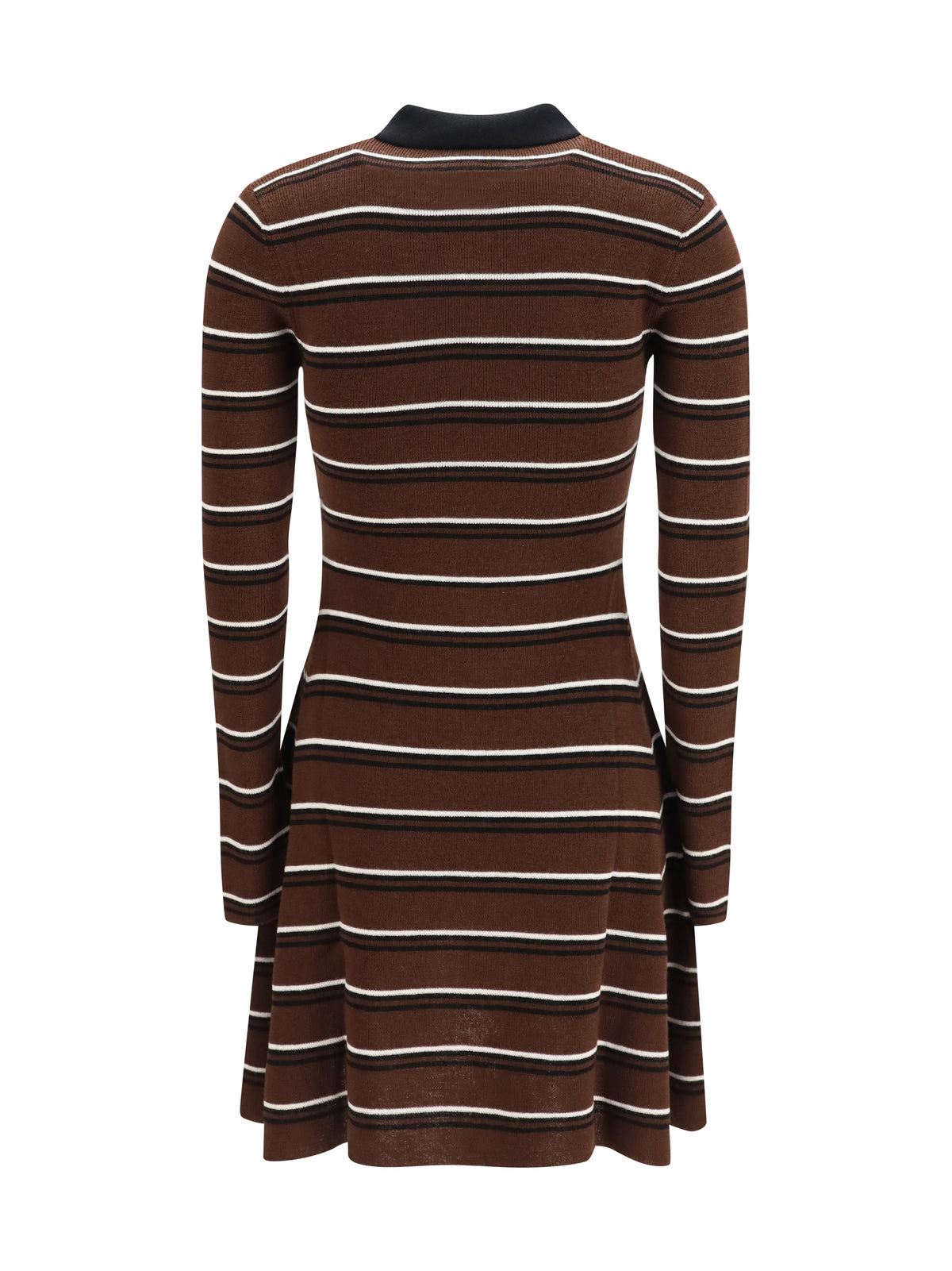 Ganni Striped wool polo Dress - Multicolour