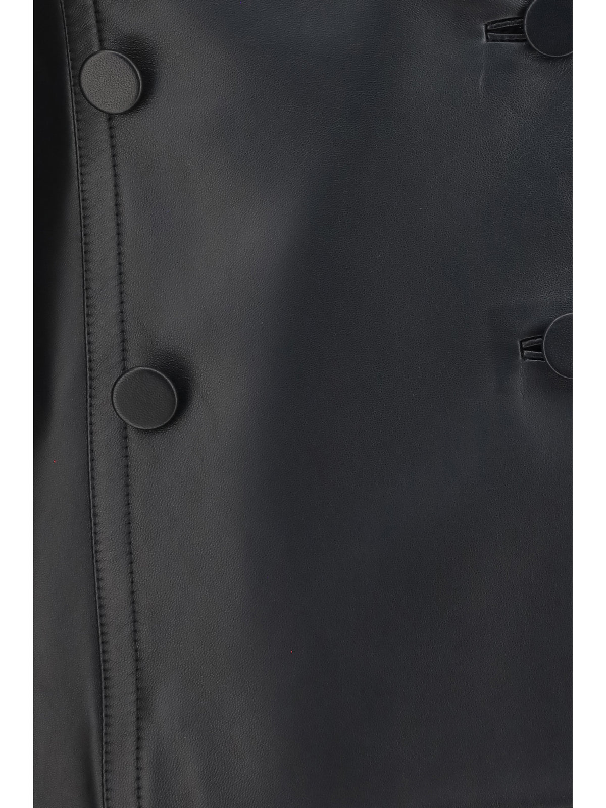 Alaïa Fitted leather Caban Coat - Noir Alaia