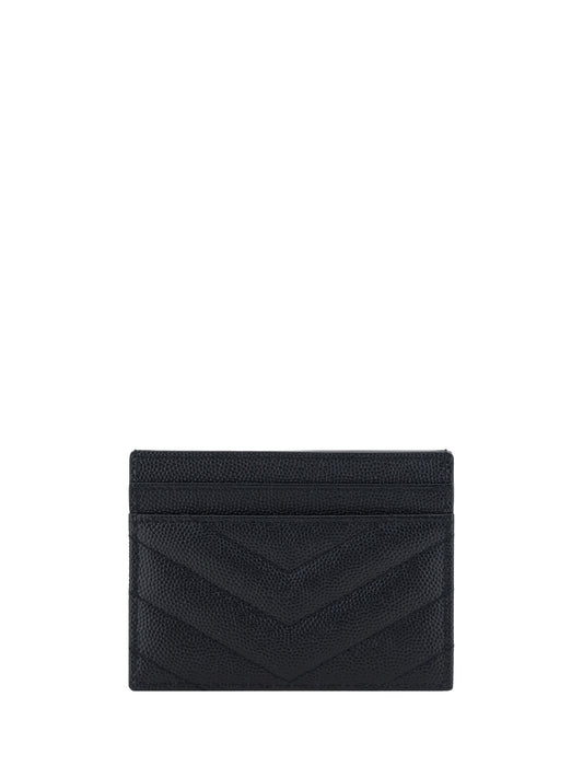 Saint Laurent Leather Cardholder - Black