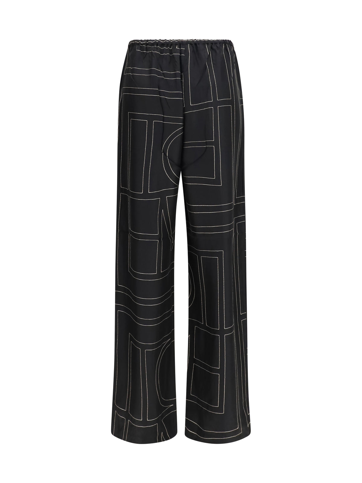 Toteme Silk monogram Pants - Black
