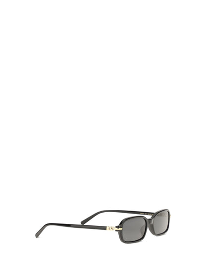Valentino Garavani Rectangular VG0047S Sunglasses - Black-Black-Grey