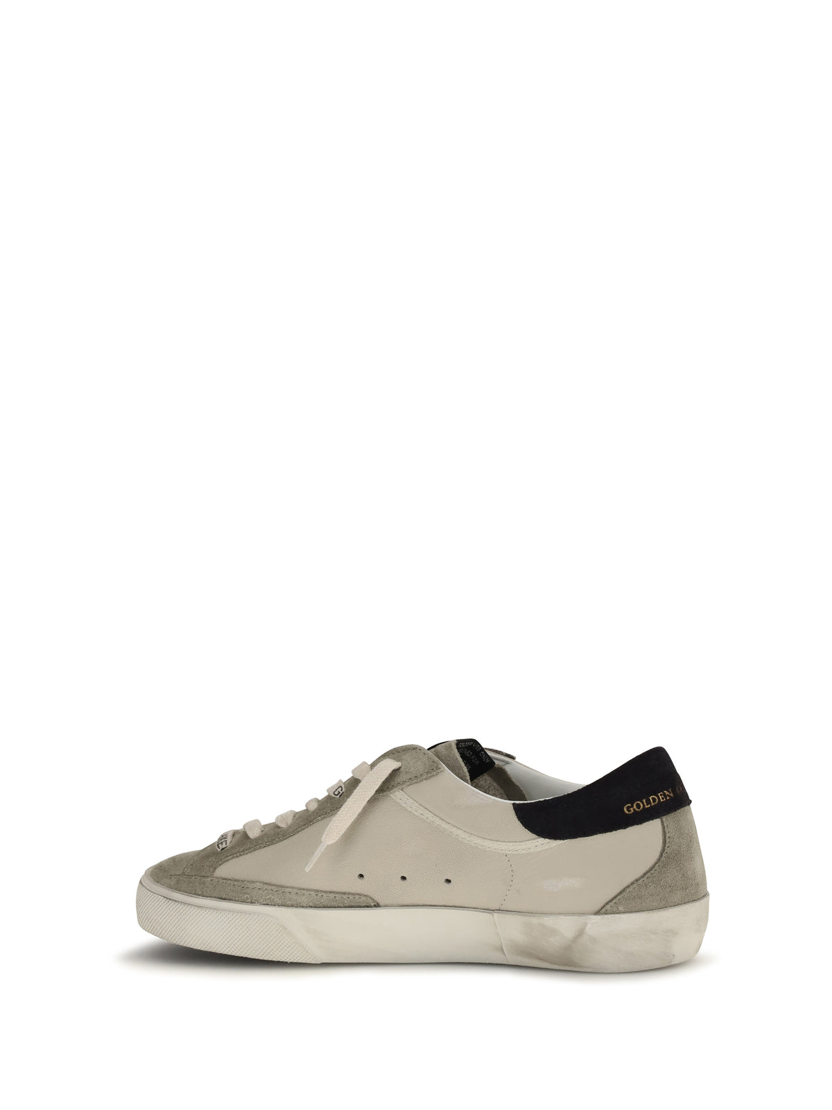 Golden Goose Super Star Sneakers - Cream/Grey/Olive Green/Dark Blue