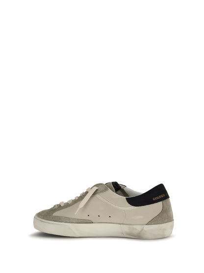Golden Goose Super Star Sneakers - Cream/Grey/Olive Green/Dark Blue
