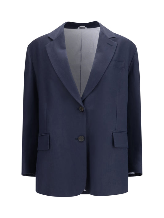 BRUNELLO CUCINELLI Fluid viscose and linen twill Jacket