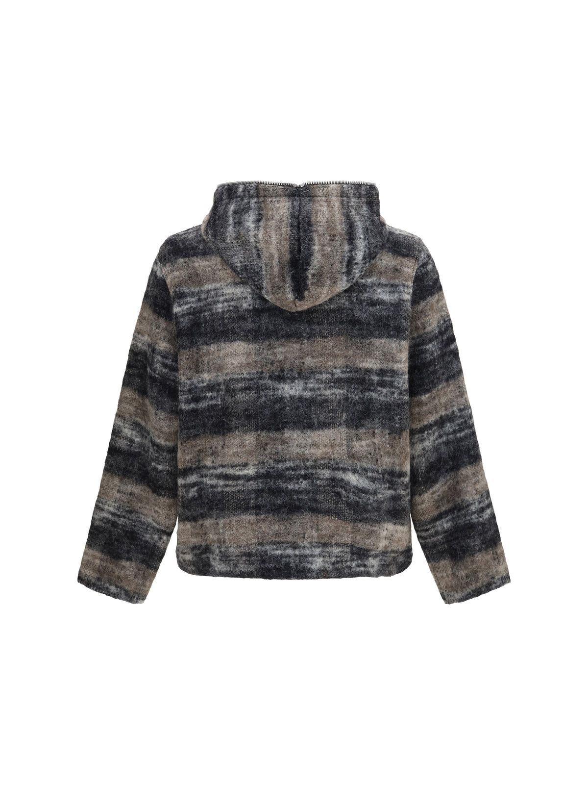 Our Legacy Hooded checked knit Sweatshirt - Night Woods