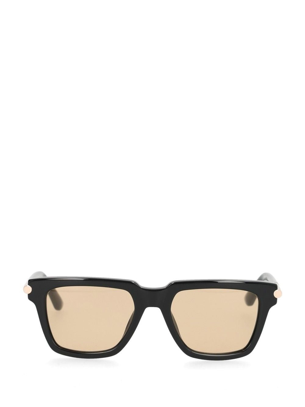 Mcqueen Square Acetate Sunglasses - Black