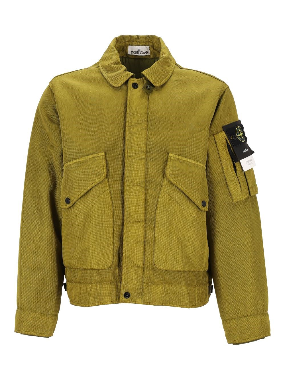 Stone Island "Dense Oxford" Bomber Jacket - Green