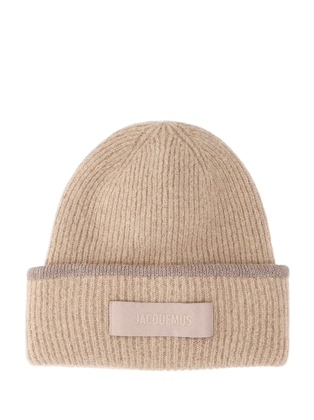 Jacquemus "Le Bonnet" Alpaca Hat - Beige
