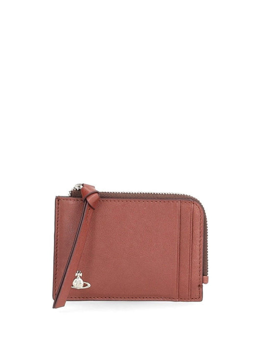 Vivienne Westwood Zip Around Card Holder - Brown
