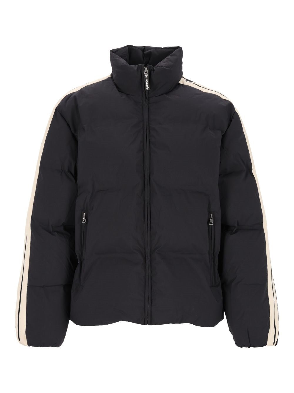Palm Angels Padded Track Jacket With Contrast Stripes - Black