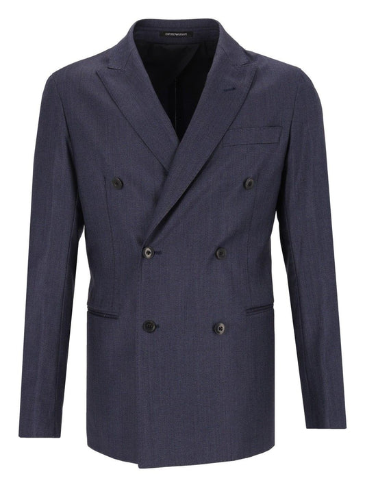 Emporio Armani Double-Breasted Suit - Blue