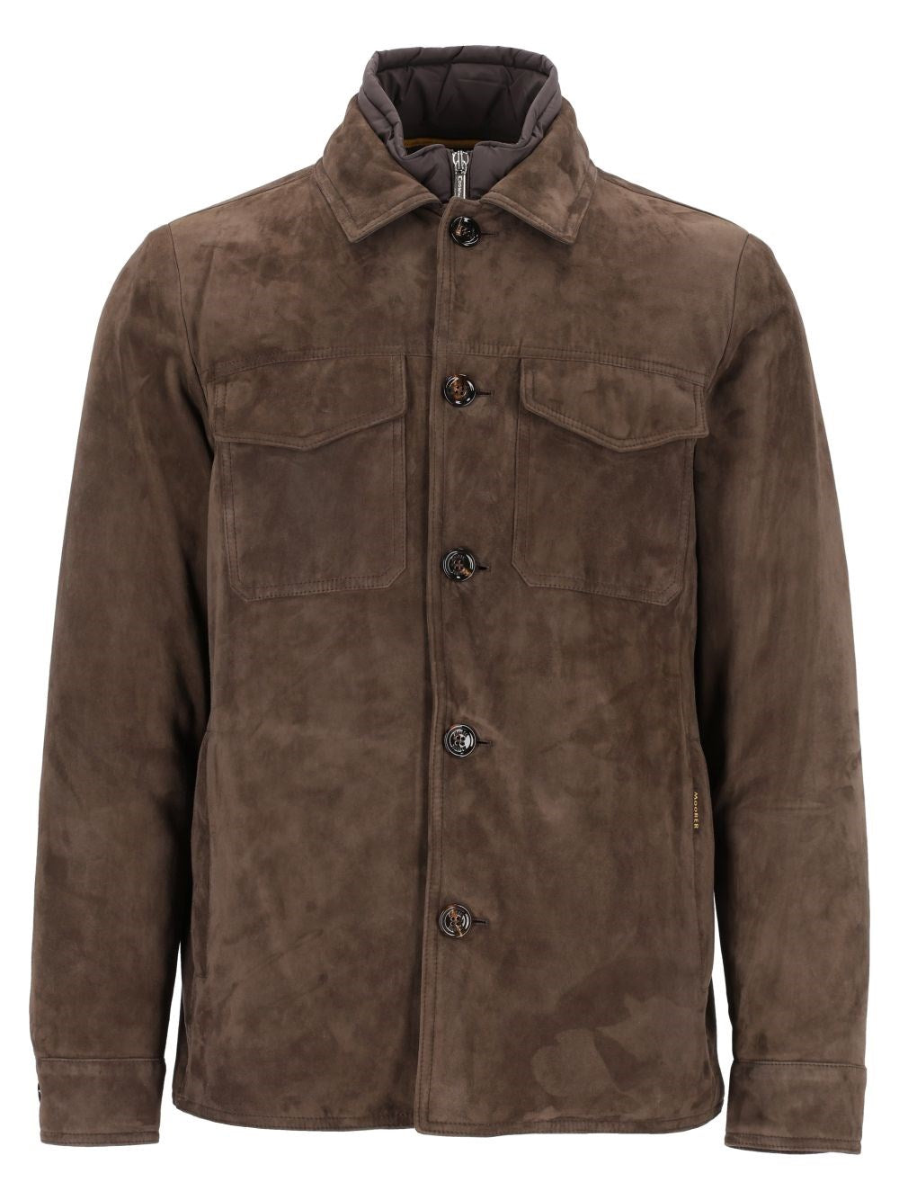 Moorer Torquato Suede Jacket - Brown