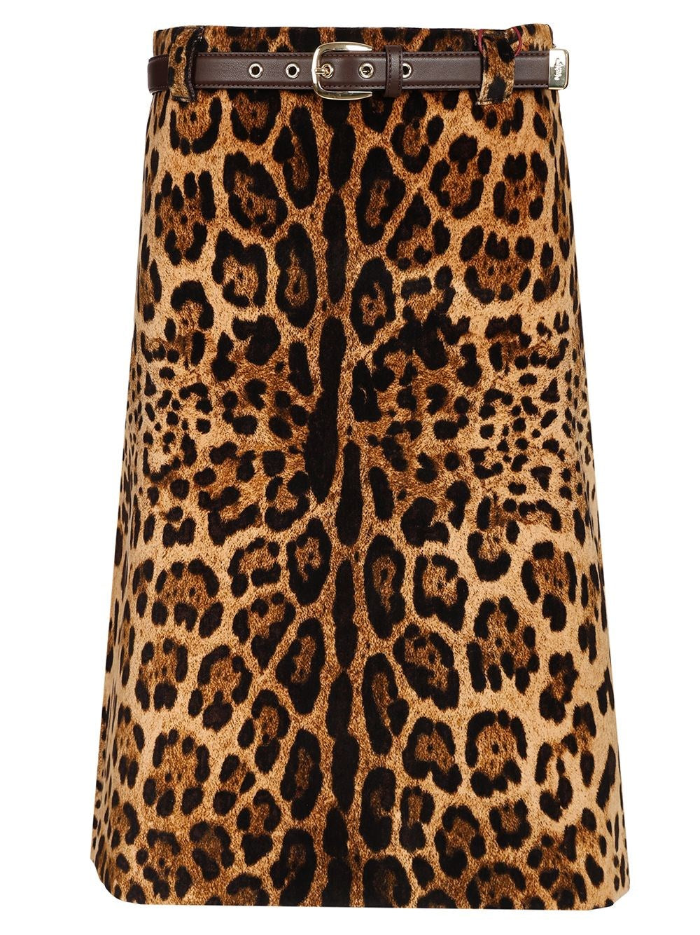 Studio Max Mara Printed Velvet Flared Mini Skirt - Animal Print