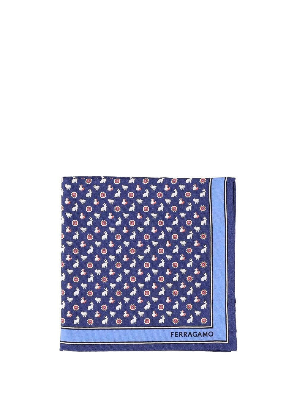 Ferragamo Silk Clutch - Blue