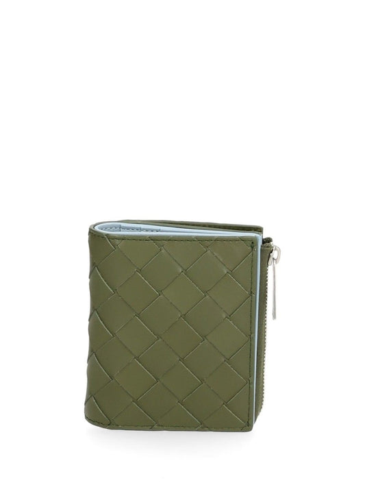Bottega Veneta Intrecciato Bi-Fold Wallet - Green